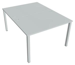 Kancelářský pracovní stůl USD 1200, deskaakát, bílá RAL 9016