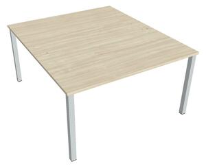 Kancelářský pracovní stůl USD 1400, deskaakát, bílá RAL 9016