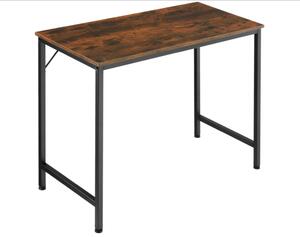 Tectake Psací stůl Jenkins Industriální dřevo tmavé, rustikální 80 cm
