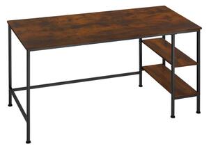 Tectake Psací stůl Donegal 140x60x76,5cm Industriální dřevo tmavé, rustikální