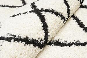 Makro Abra Kusový koberec Shaggy DELHI 6131B krémový černý Rozměr: 240x330 cm