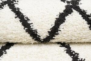 Makro Abra Kusový koberec Shaggy DELHI 6131B krémový černý Rozměr: 240x330 cm