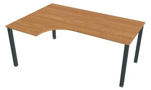 Kancelářský stůl Ergo pravý UE180060P, deskaakát, bílá RAL 9016