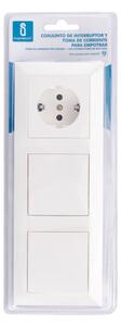 Aigostar - SADA 2x Spínač domovní se zásuvkou 1x16A/250V SCHUKO
