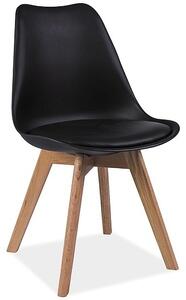 Jídelní židle KRIS černá/buk