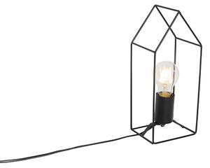 Industriální stolní lampa černá - Hiso