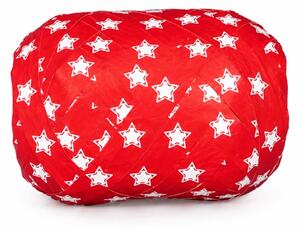 Vánoční vázací stuha NEPTUNO RED červená (velké Mega klubko) 10mm x 20m