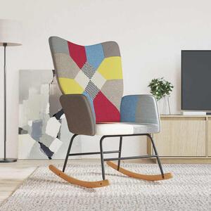 Houpací křeslo patchwork textil 328191