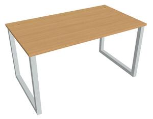 Kancelářský pracovní stůl USO 1400, bílá RAL 9016, deskaakát