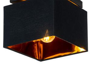 Moderní stropní svítidlo černé se zlatem - VT 1