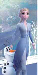 Dětská osuška Ledové Království Elsa a Olaf 70x140 cm