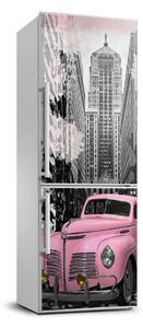 Samolepící nálepka na ledničku Růžové auto FridgeStick-70x190-f-71205582