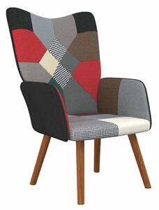 Relaxační křeslo patchwork textil 328195