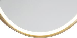 Moderní nástěnná lampa zlatá vč. LED IP44 se zrcadlem - Miral
