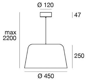 Linea Light Závěsné LED světlo Delfi_P, bílé, Ø 45 cm, kov, stmívatelný, Bílá / opál, Obývací pokoj / jídelna, Hliník, Moderní