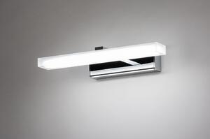 LED osvětlení zrcadla Liott Cromo 30 (Nástěnné světlo nad zrcadlo do koupelny, chromované, minimalistické, 30 cm, IP44)
