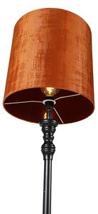 Klasická stojací lampa černá s červeným stínidlem 40 cm - Classico