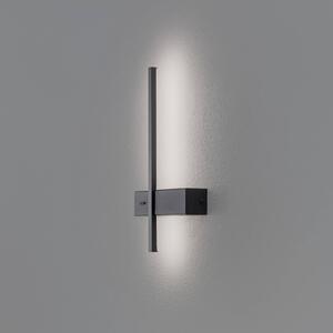 Milagro Lighting LED nástěnné světlo Vision, výška 30 cm, kov, černé, 3 000 K, Černá, Obývací pokoj / jídelna, kov, Moderní, Nástěnné svítidlo