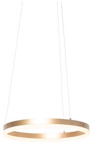 Designová závěsná lampa zlatá 40 cm včetně LED 3 stupně stmívatelná - Anello