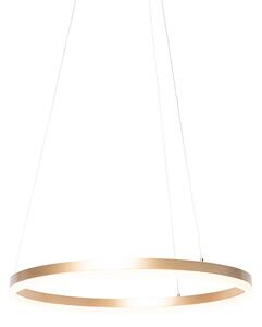 Designová závěsná lampa zlatá 60 cm včetně LED 3 stupně stmívatelná - Anello