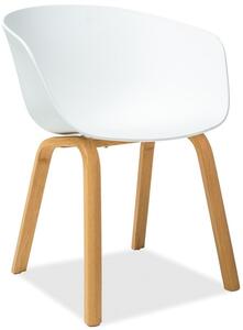 Jídelní židle EGO bílá/dub