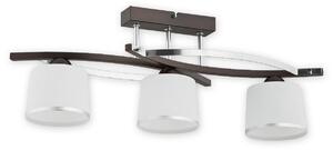 LOREO Moderní stropní přisazené osvětlení DONDO RW, 3xE27, 60W, hnědé O2283 W3 RW