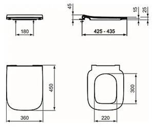 Ideal Standard T500301 - Záchodové prkénko SoftClose I.LIFE B bílá