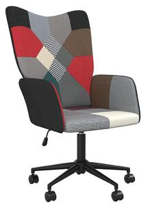 Relaxační křeslo patchwork textil 328206