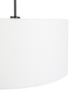 Moderní závěsná lampa černá s bílým odstínem 50 cm - Combi 1