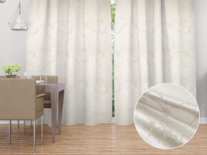 Biante Dekorační závěs Parma PM-116 Stříbrný mramor na krémovém 145x140 cm