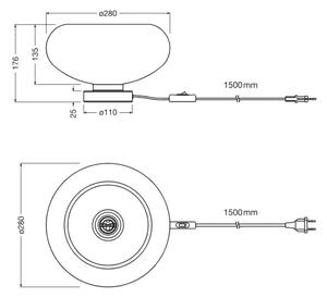 Osram - Stolní lampa DECOR SMOKE 1xE27/12W/230V černá/kouřová šedá