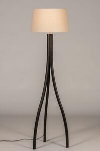 Stojací designová lampa Arbon Taupe and Black Wood (LMD)