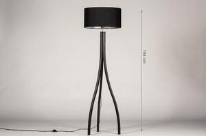 Stojací designová lampa Arbon Black and Black Wood (LMD)