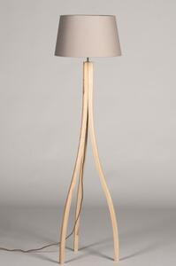 Stojací designová lampa Arbon Dark Taupe and Natur Wood (LMD)