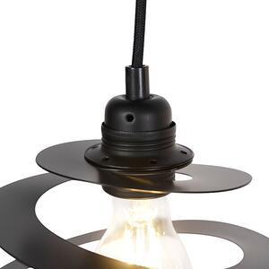 Designová závěsná lampa 2-světlo se spirálovým stínidlem 20 cm - Scroll