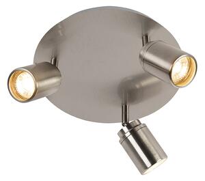 Moderní koupelnová bodová ocel 3-světlo IP44 - Ducha