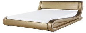 Zlatá kožená postel 160x200 cm AVIGNON