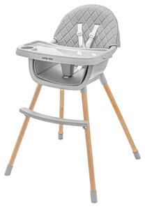 Jídelní židlička Baby Mix Freja wooden dark grey
