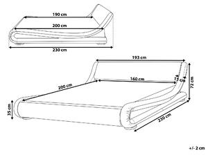 Kožená vodní postel s příslušenstvím 160x200 cm AVIGNON