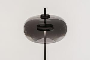 Stojací designová lampa Atomo Black and Satin Steel (LMD)