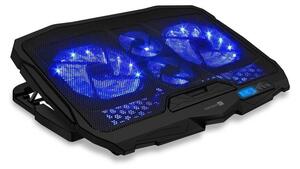 CONNECT IT CCP-2200-BK-Chladící podložka pro notebook 4x vent. 2xUSB černá/modrá
