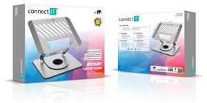 CONNECT IT CMF-2100-SL - Otočný stojan na notebook stříbrná