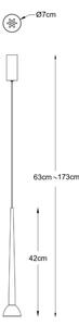 Zuma Line P0603-01A-P7B1 - LED Lustr na lanku BOSTON LED/5W/230V černá
