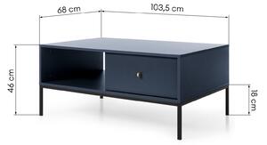 Piaski Konferenční stolek Mono tmavě modrý