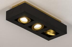 Stropní LED svítidlo Rivolli Black and Gold 3 (LMD)