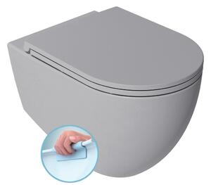 Isvea Isvea, INFINITY závěsná WC mísa, Rimless, 36,5x53cm, stone grey, 10NF02005-2V