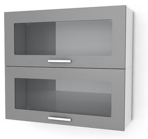 Kuchyňská skříňka Natanya KL602W šedý lesk