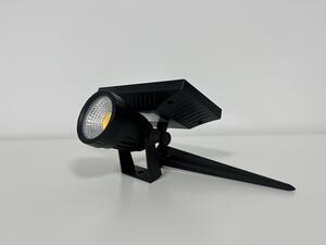V-TAC Solárna zapichovací černá LED lampa 2W IP65, Studená bílá 6000 - 6500K