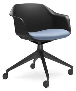 LD SEATING - Otočná židle RIVA RI-01,F02 s čalouněným sedákem