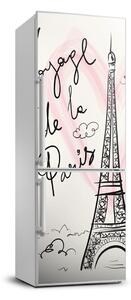 Nálepka tapeta na ledničku Eiffelova věž Paříž FridgeStick-70x190-f-83608370